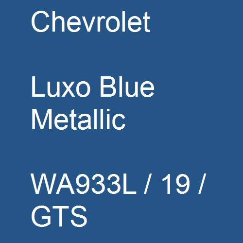 Chevrolet, Luxo Blue Metallic, WA933L / 19 / GTS.